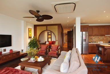 Japanese style 2+ bedroom apartment for rent in Yen Phu village, Tay Ho